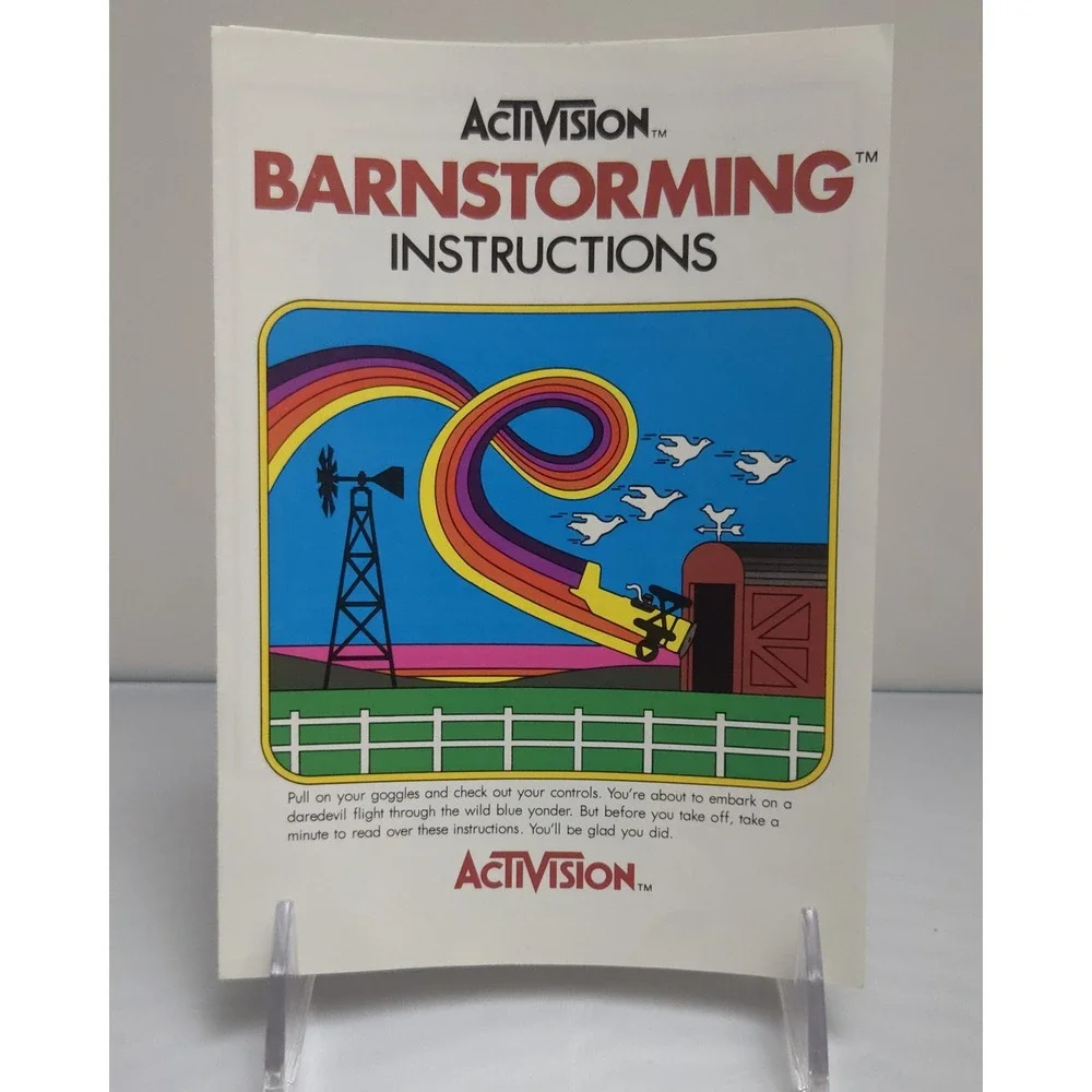 Barnstorming (Atari 2600, 1982) -‎ Cartridge & Manual - Tested & Working!